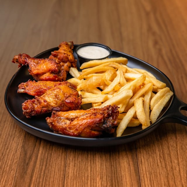 30 Piece Wings with Fries.