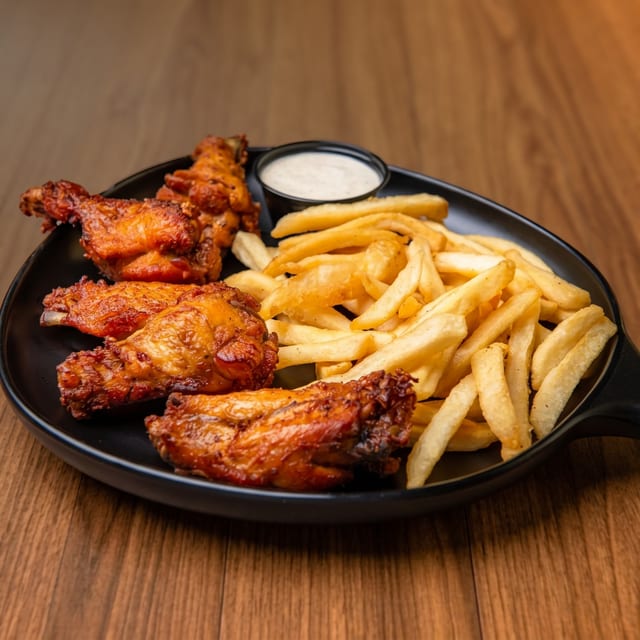 20 Piece Wings with Fries.